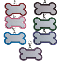 Id Hueso En Zinc Alloy Plata Con Borde De Colores Tamaños 32*22mm – 45*30mm – 65*42mm